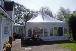 Marquee on patio